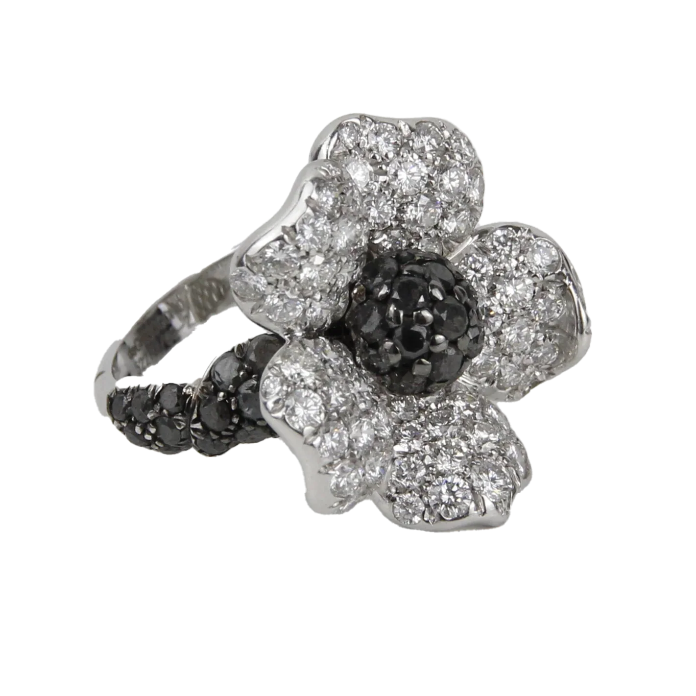 De Grisogono 18K White Gold Flower Diamond Lady's Ring