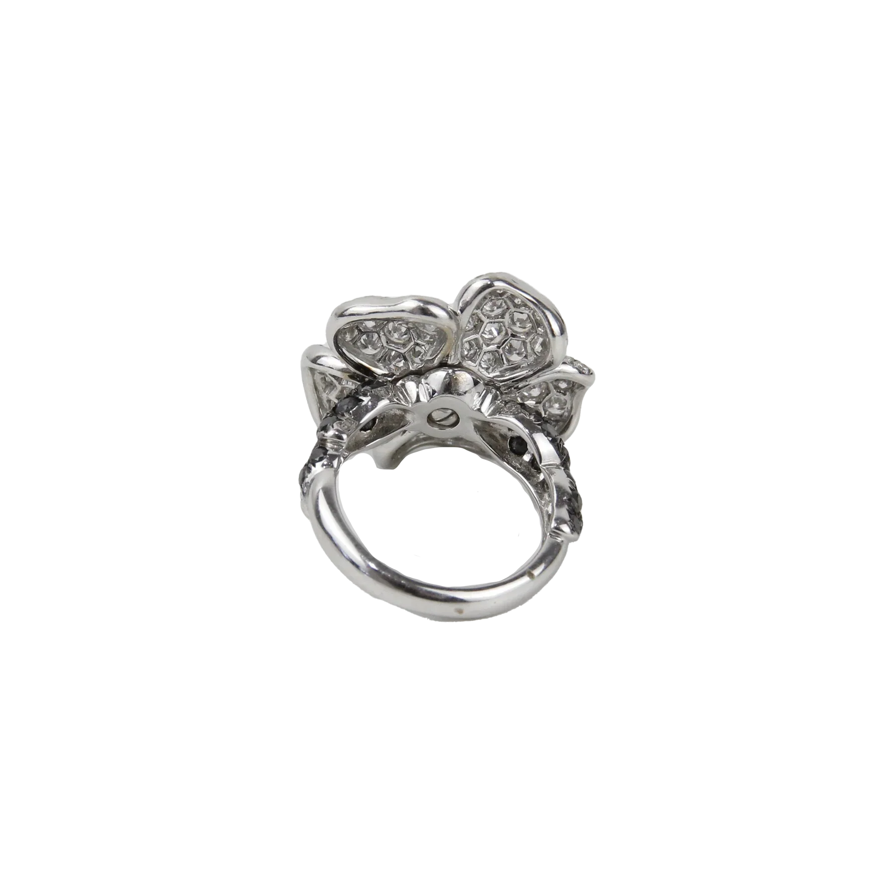 De Grisogono 18K White Gold Flower Diamond Lady's Ring - Image 4