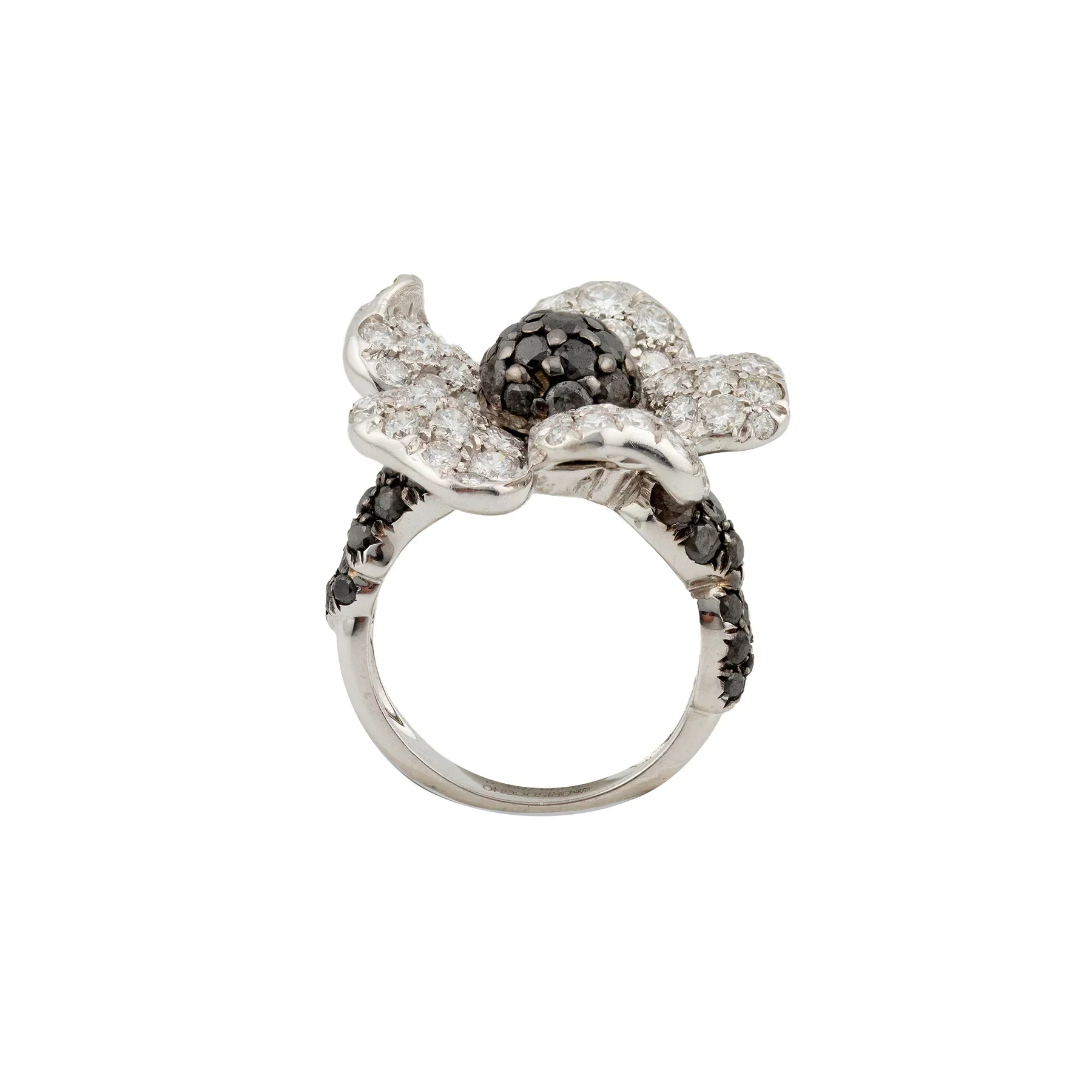 De Grisogono 18K White Gold Flower Diamond Lady's Ring - Image 5