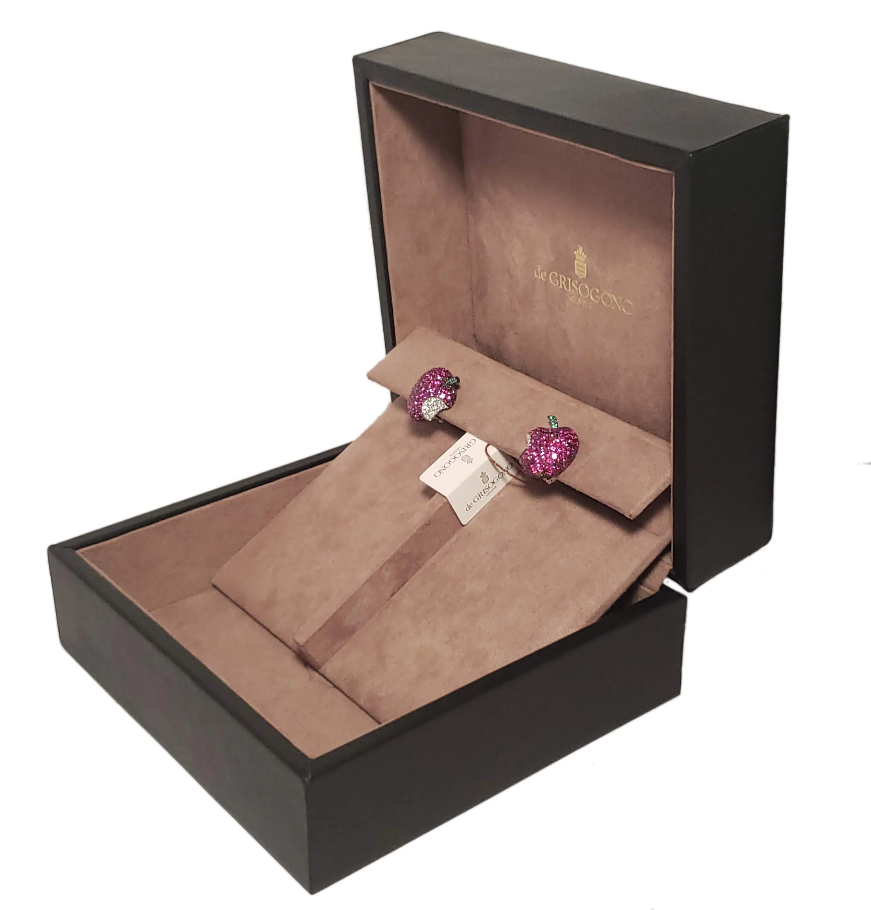 De Grisogono Apple Earrings with White Gold, Rubies and Diamonds - Image 3