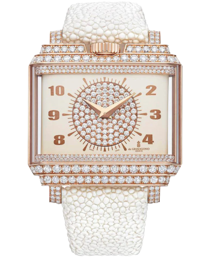 De Grisogono New Retro 18K Rose Gold & Diamonds Ladies Watch