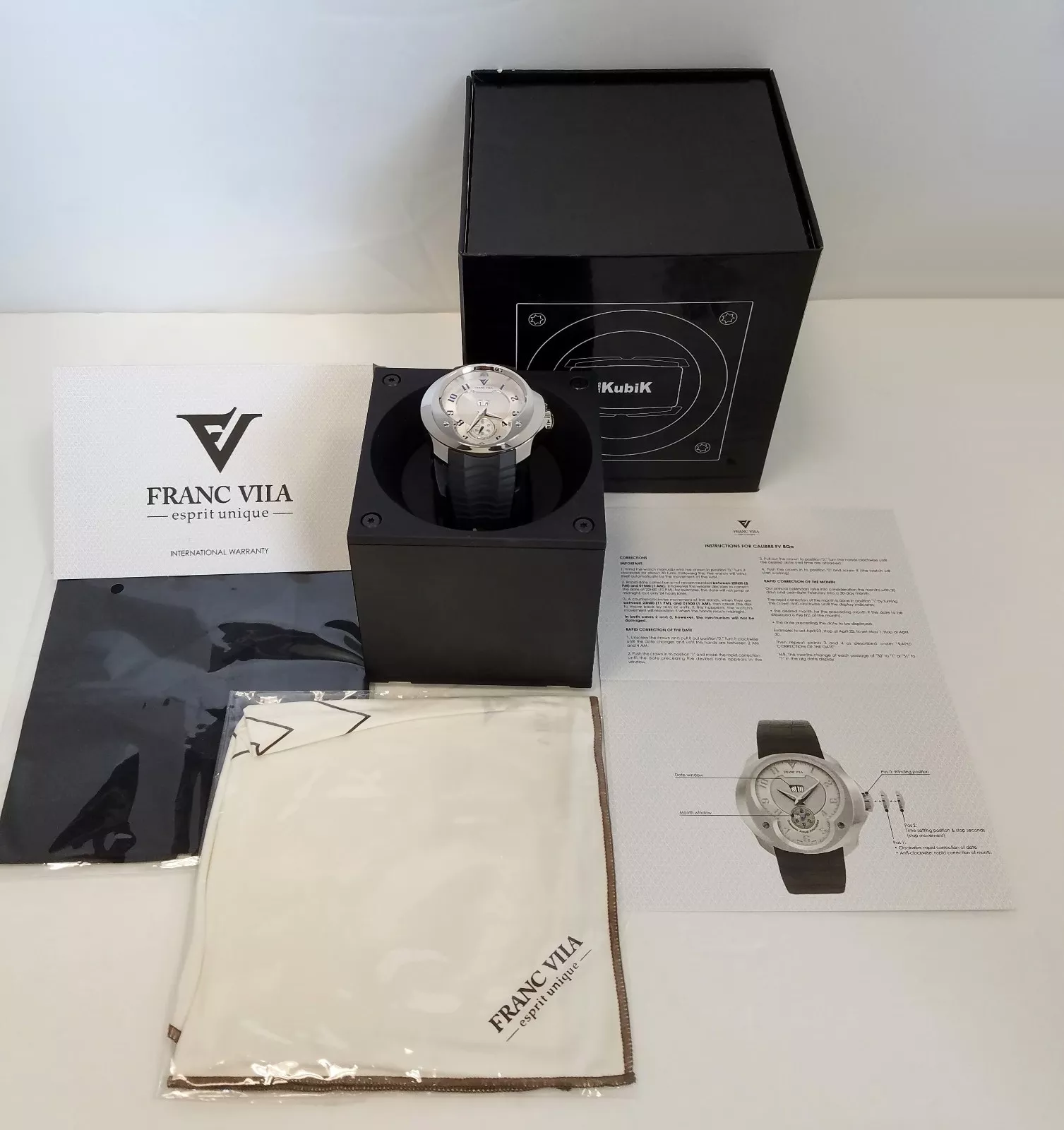 Franc Vila Esprit Unique Stainless Steel Rubber Men's Watch - Image 11