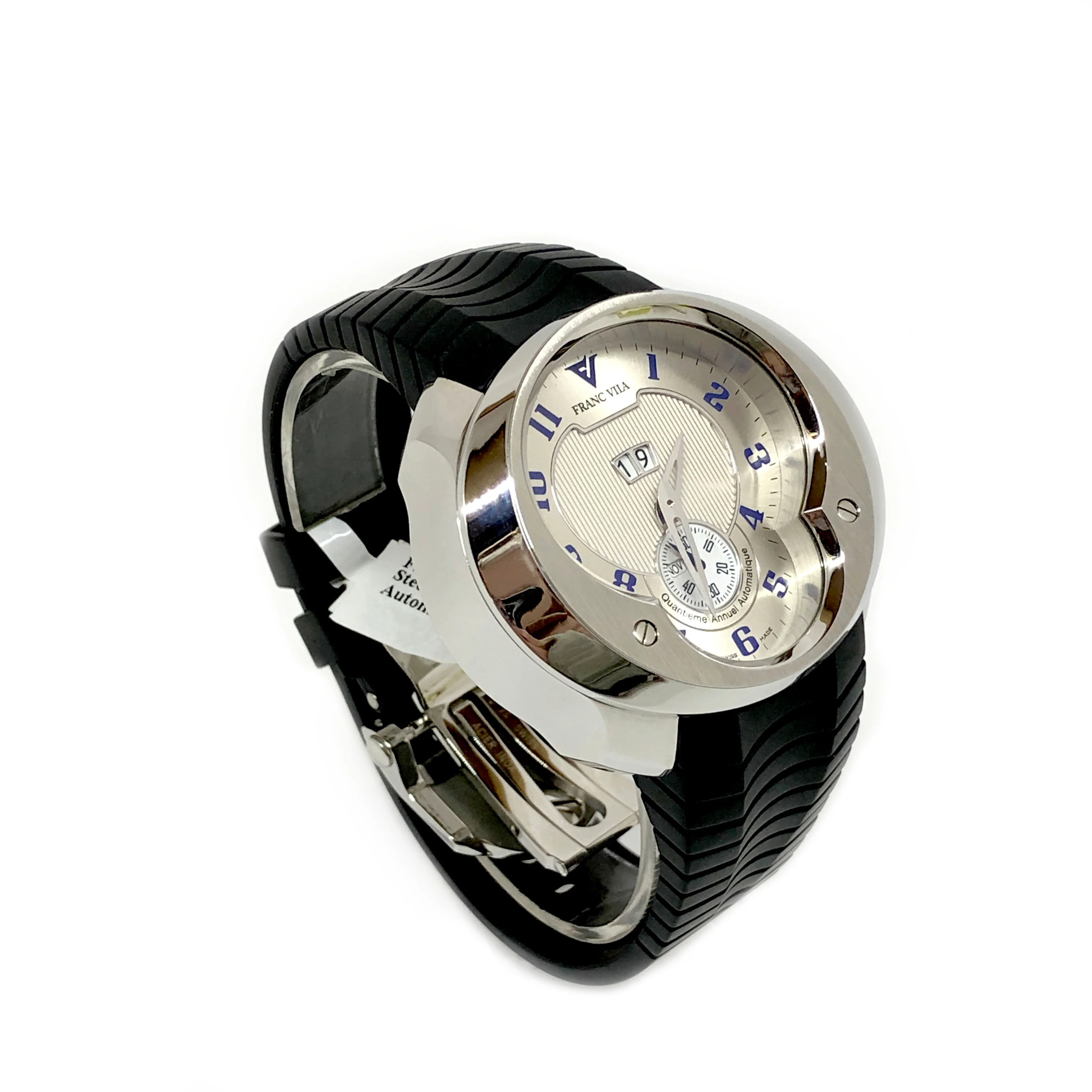 Franc Vila Esprit Unique Stainless Steel Rubber Men's Watch - Image 3