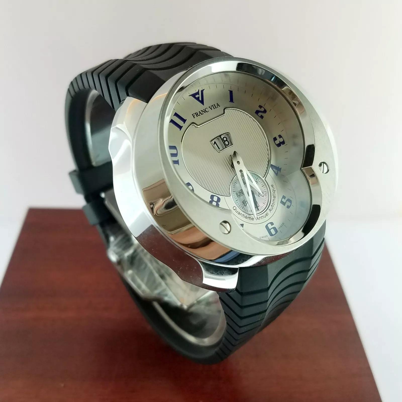 Franc Vila Esprit Unique Stainless Steel Rubber Men's Watch - Image 5