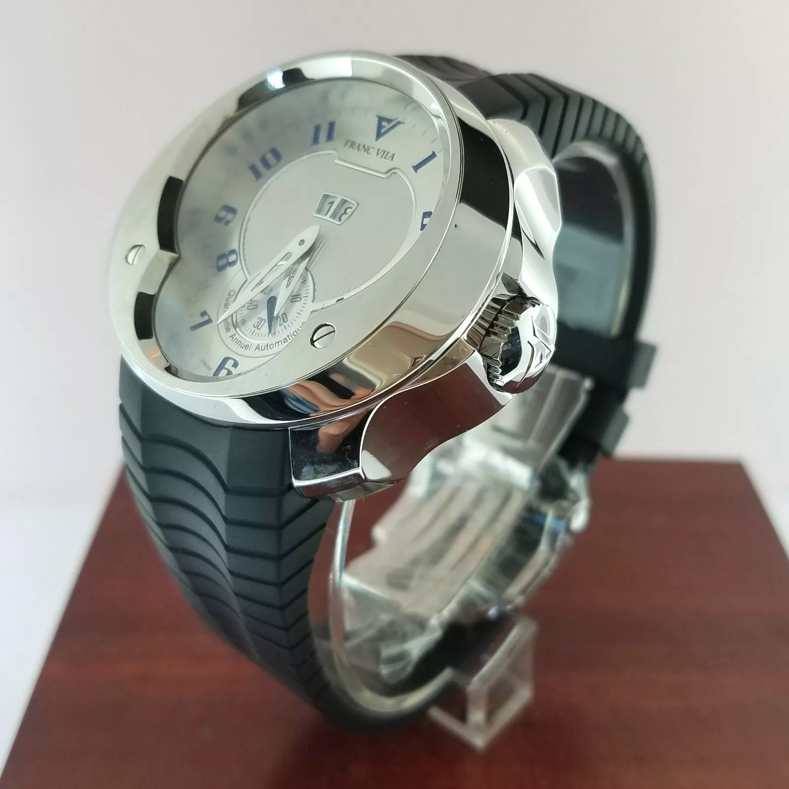 Franc Vila Esprit Unique Stainless Steel Rubber Men's Watch - Image 8