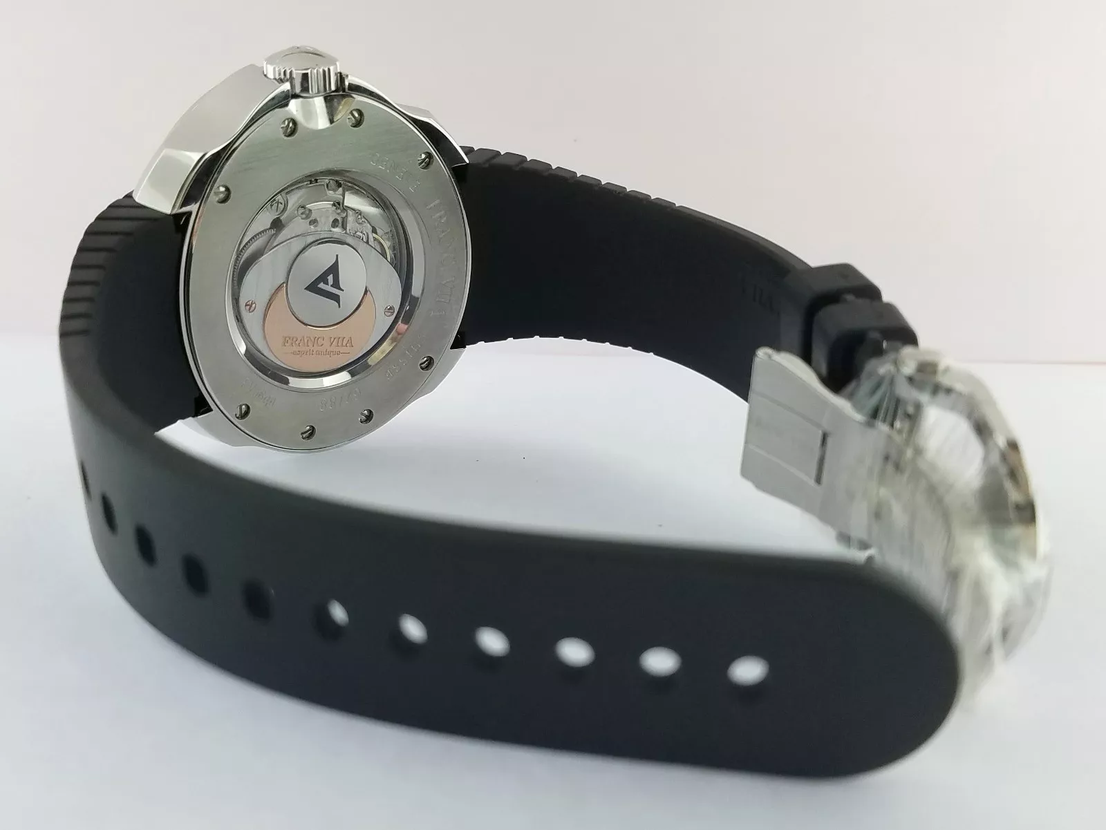 Franc Vila Esprit Unique Stainless Steel Rubber Men's Watch - Image 9