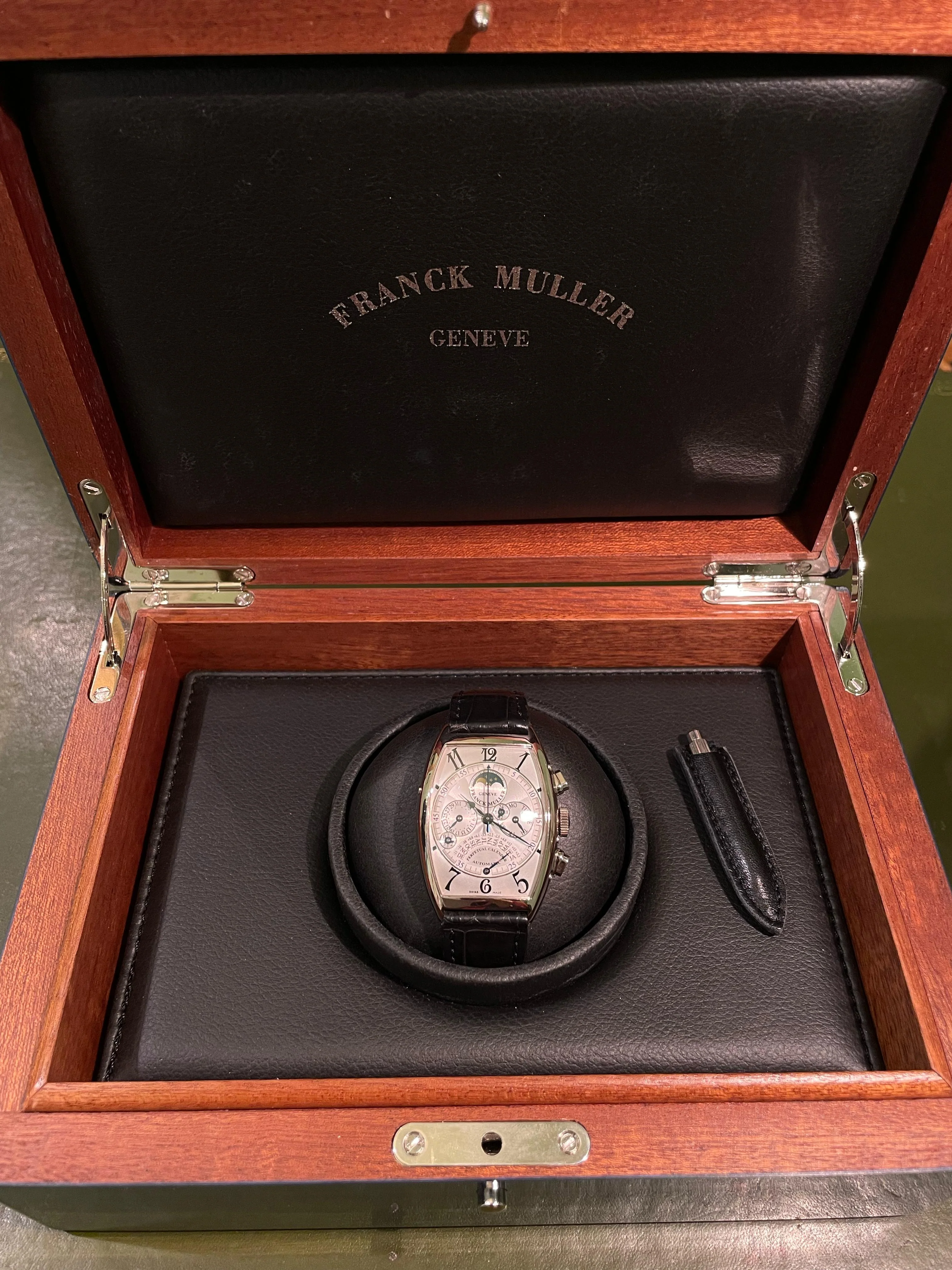 Franck Muller Cintree Curvex Perpetual Calendar 18K White Gold Men's Watch - Image 8