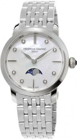Frederique Constant Slimline Moon Phase Stainless steel Lady's Watch