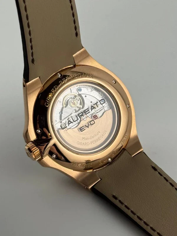 Girard Perregaux Laureato Evo3 Large Date Moon Phases Power Reserve 18K Rose Gold Men's Watch - Image 9
