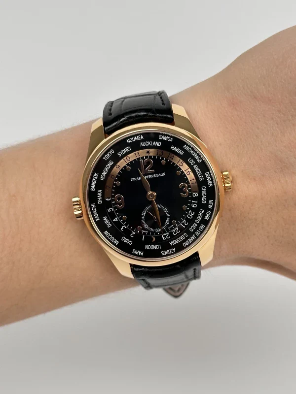 Girard Perregaux Traveller WW.TC Small Second 18K Rose Gold Men's Watch - Image 4