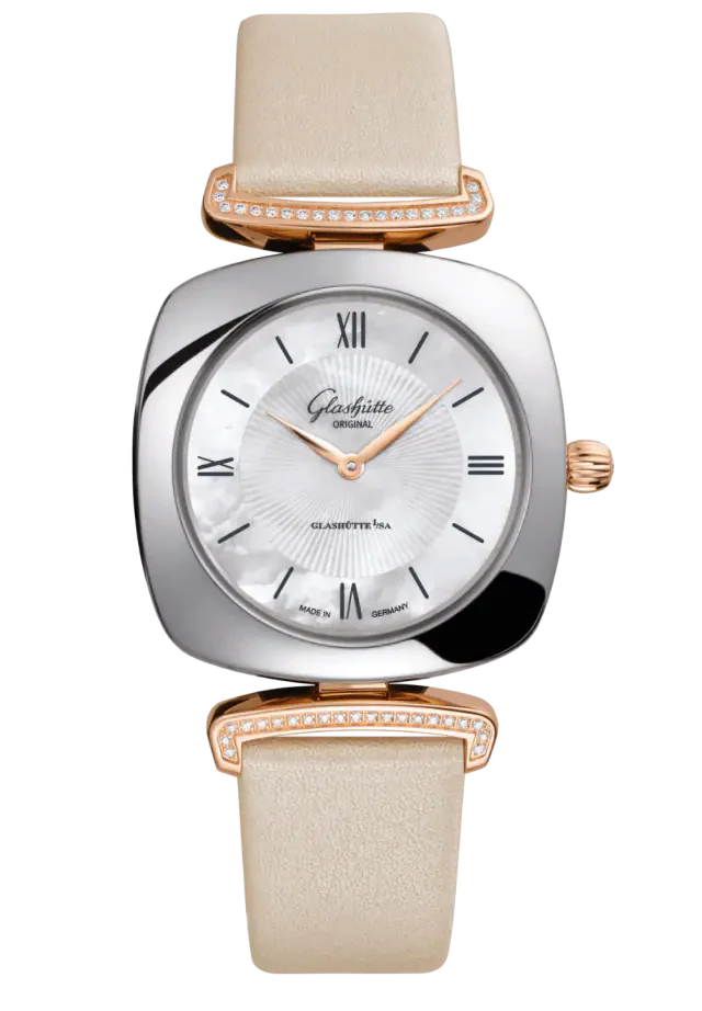 Glashutte Original Lady Collection Pavonina Stainless steel & Red Gold & Diamonds Lady's Watch