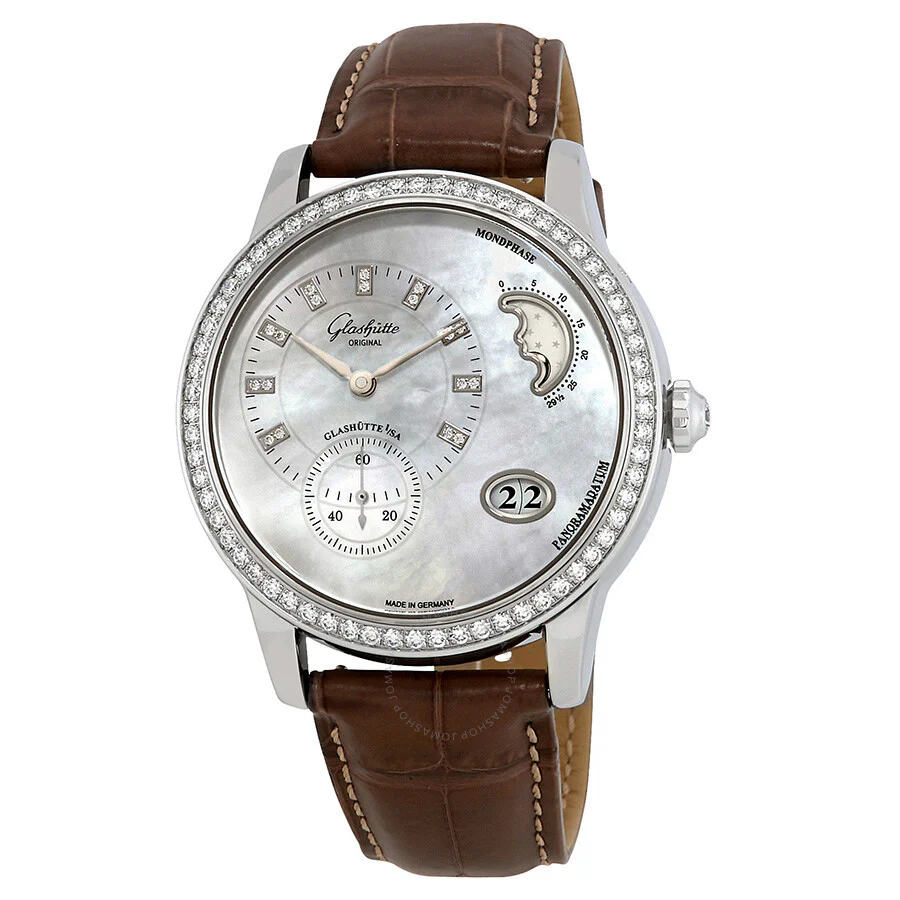Glashutte Original Pano Matic Luna Stainless steel Ladies Watch