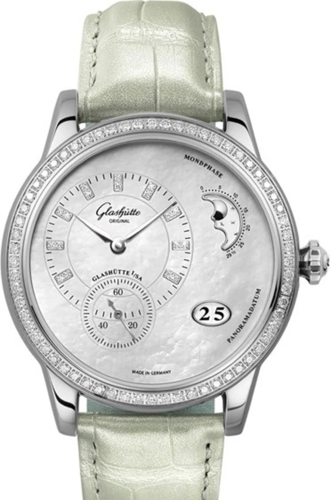 Glashutte Original Pano Matic Luna Stainless steel Ladies Watch