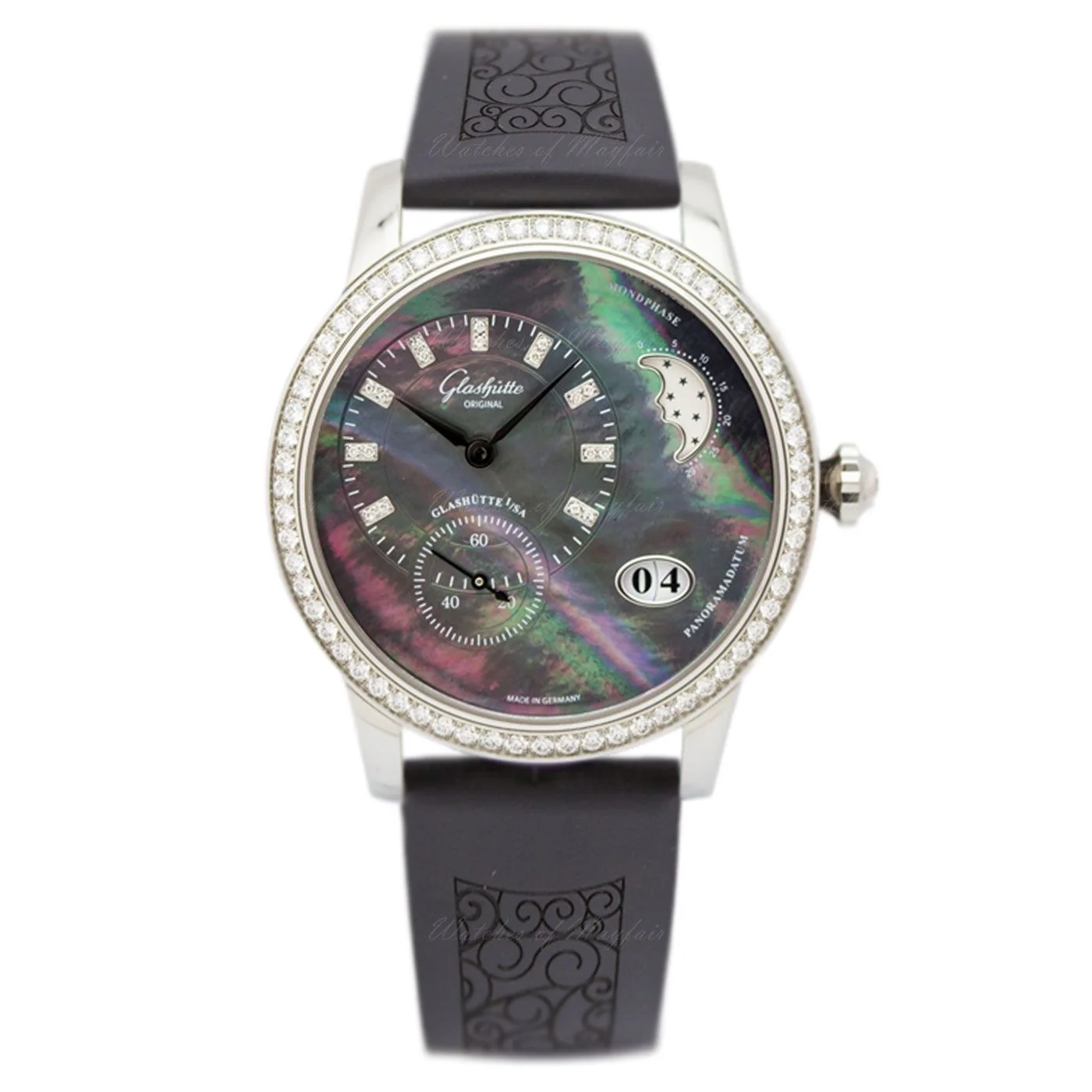 Glashutte Original Pano Matic Luna Stainless steel Ladies Watch