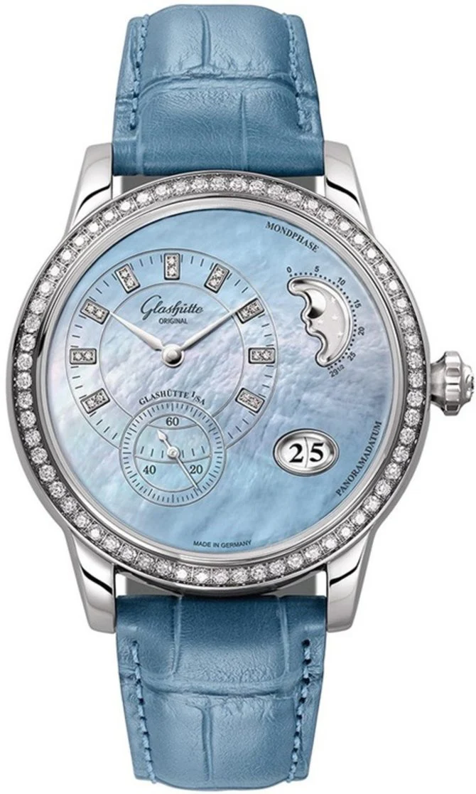 Glashutte Original Pano Matic Luna Stainless steel Ladies Watch