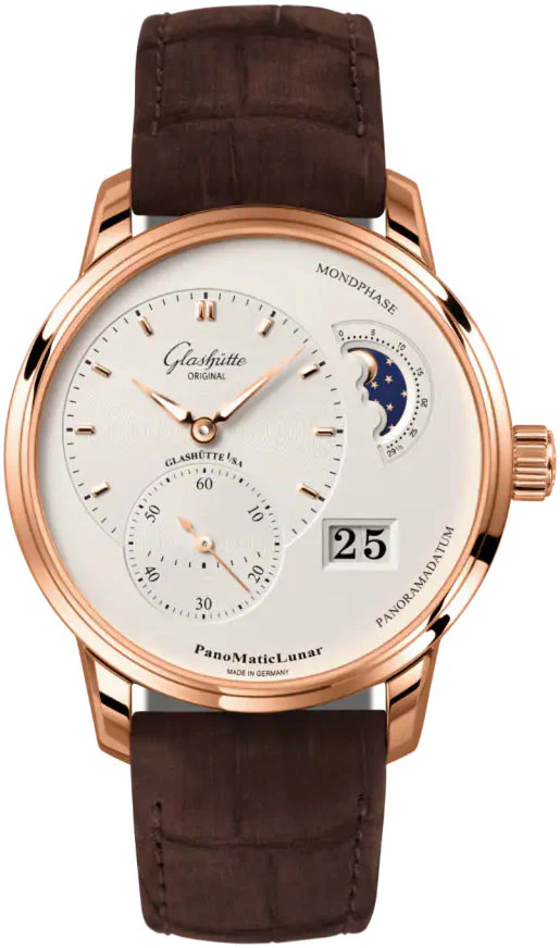 Glashutte Original Pano Matic Lunar Red Gold Men's Watch