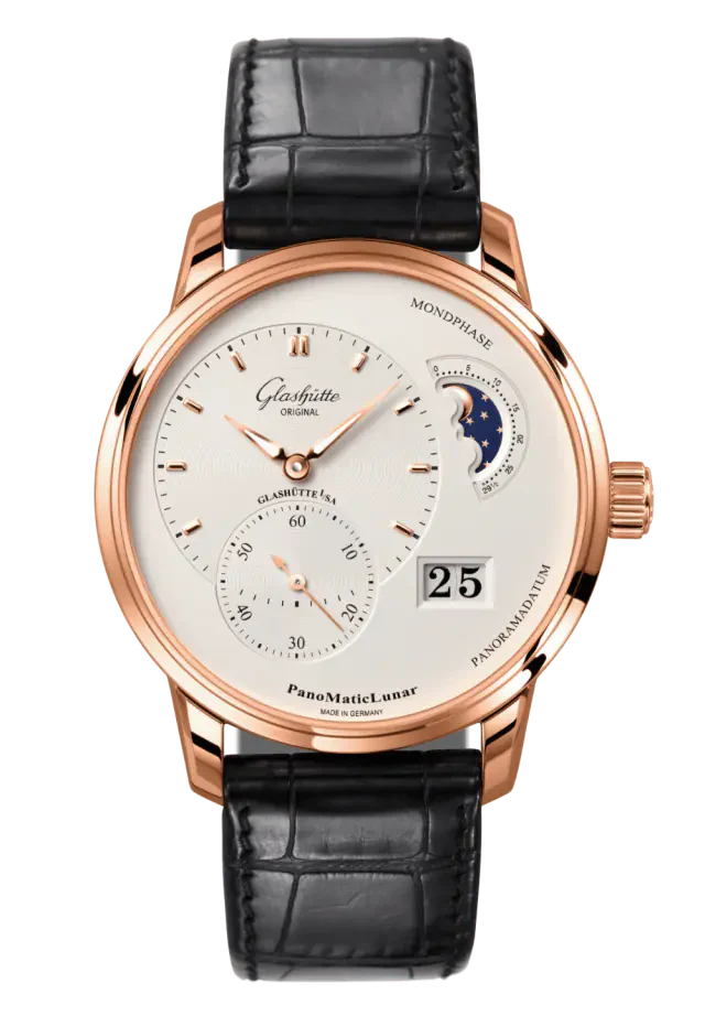 Glashutte Original Pano Matic Lunar Red Gold Men's Watch
