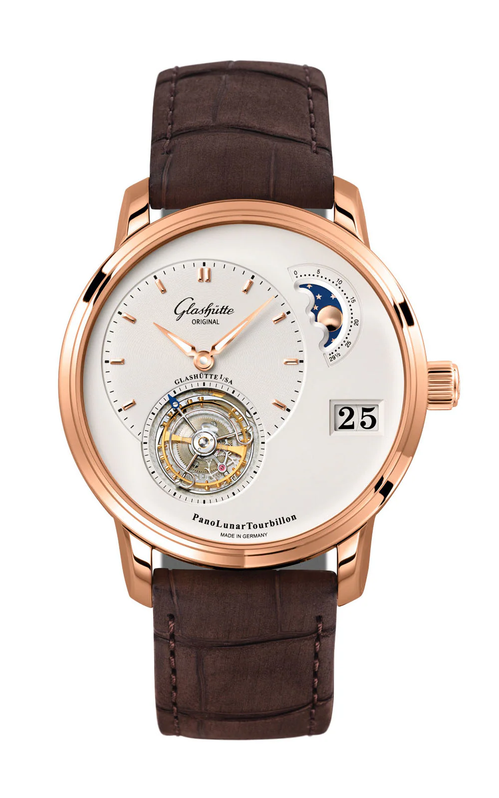 Glashutte Original Pano Lunar Tourbillon Red Gold Men's Watch