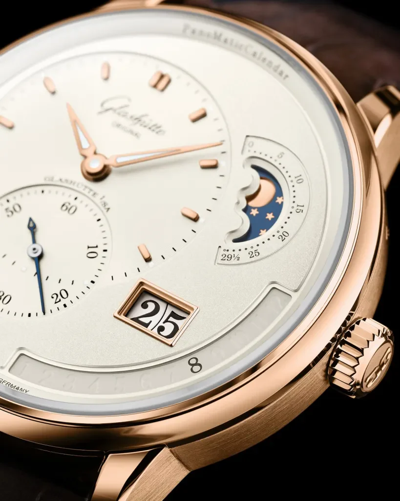 Glashutte Original Pano Matic Calendar Red Gold Men's Watch
