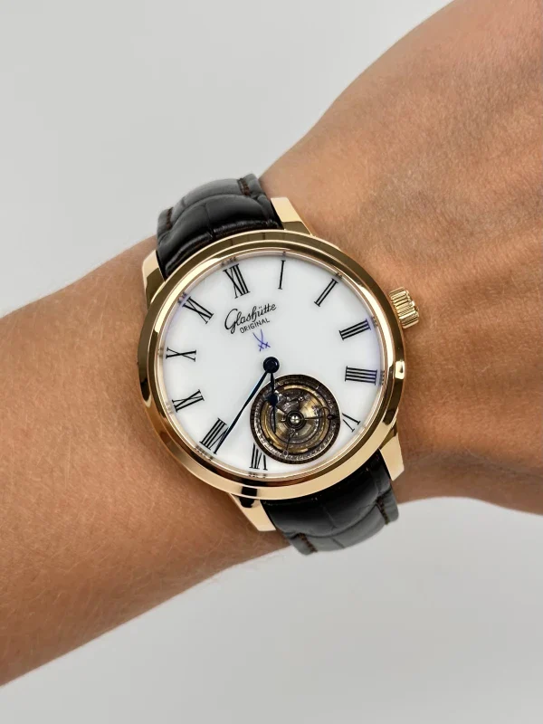 Glashütte Original Senator Meissen Tourbillon 18K Rose Gold Men's Watch - Image 10