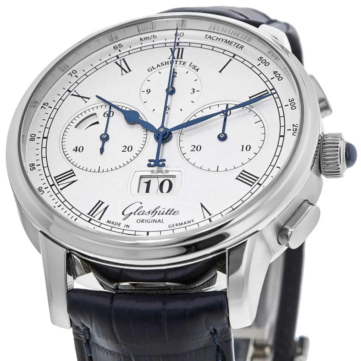 Glashutte Original Senator Chronograph Panorama Date Platinium Men's Watch - Image 2