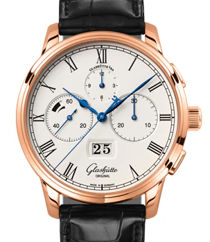 Glashutte Original Senator Chronograph Panorama Date Red Gold Men's Watch