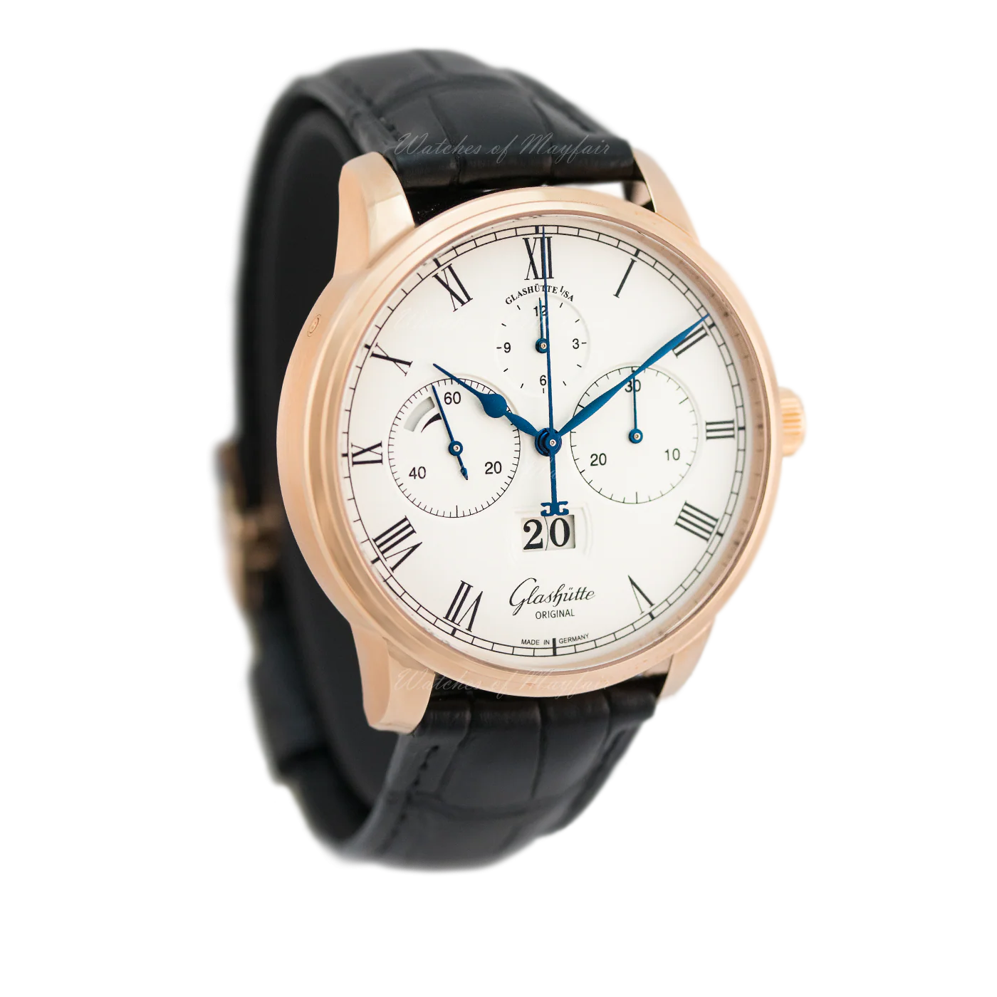 Glashutte Original Senator Chronograph Panorama Date Red Gold Men's Watch - Image 2