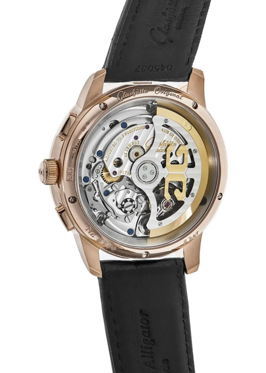 Glashutte Original Senator Chronograph Panorama Date Red Gold Men's Watch - Image 3