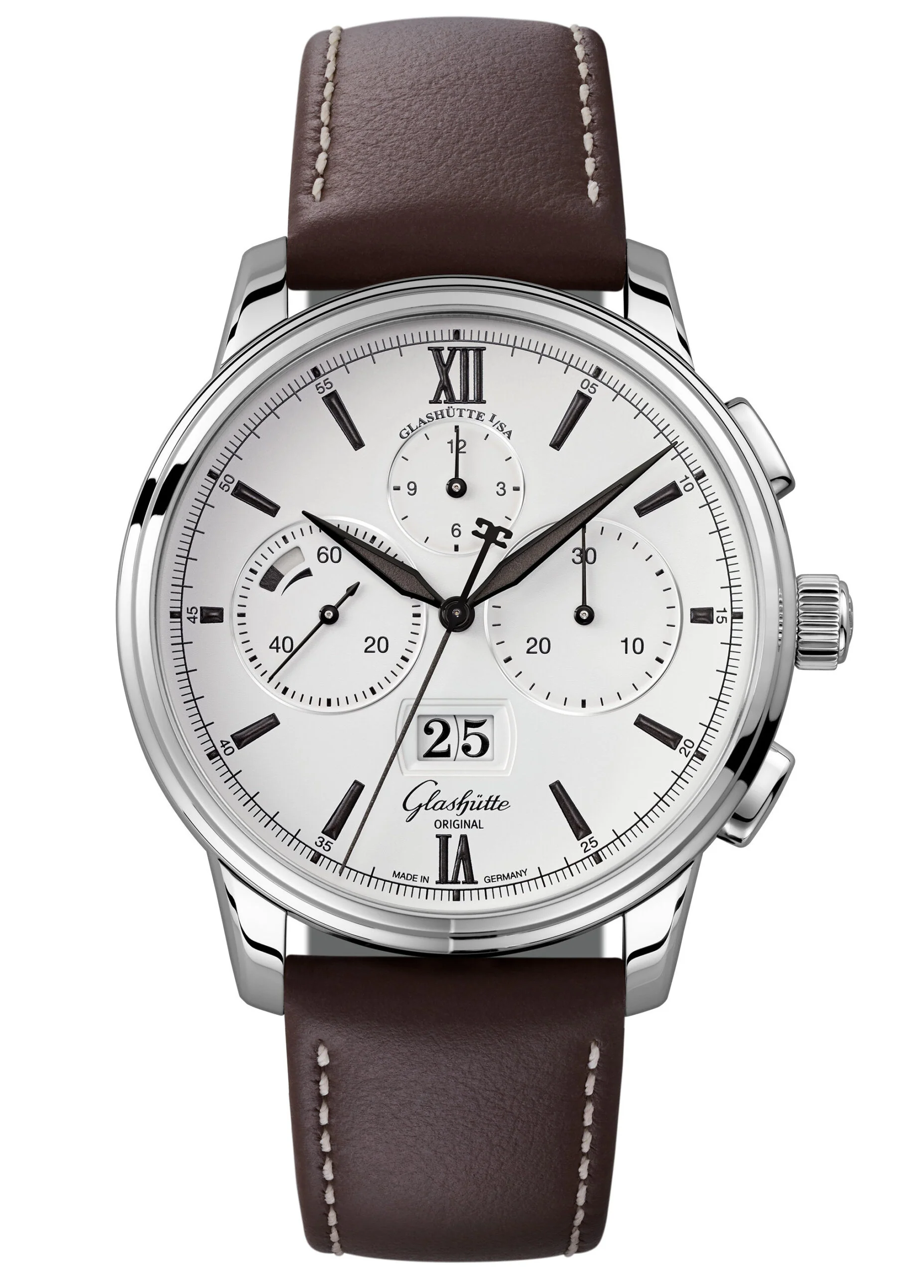 Glashutte Original Senator Chronograph Panorama Date Stainless steel Men's Watch