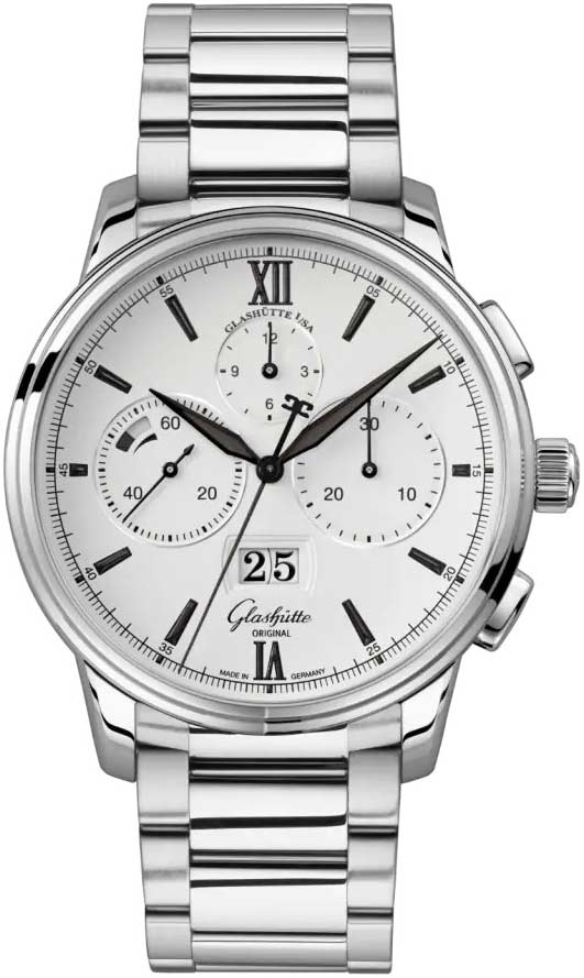 Glashutte Original Senator Chronograph Panorama Date Stainless steel Men's Watch