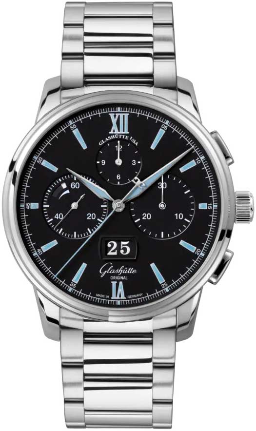 Glashutte Original Senator Chronograph Panorama Date Stainless steel Men's Watch