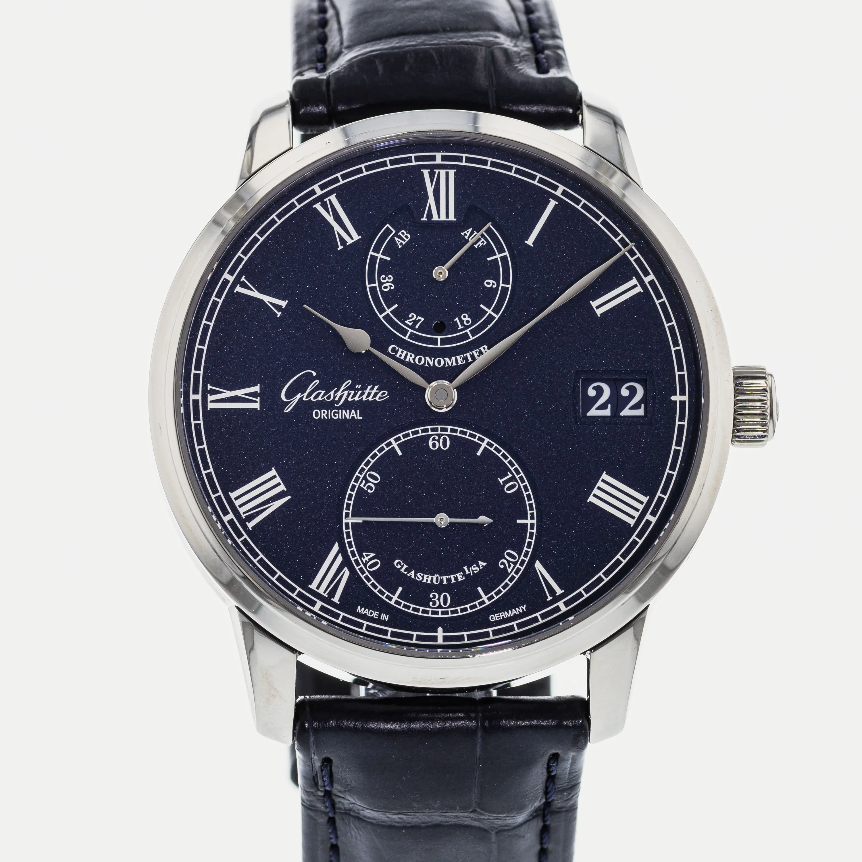 Glashutte Original Senator Chronometer White Gold Men's Watch