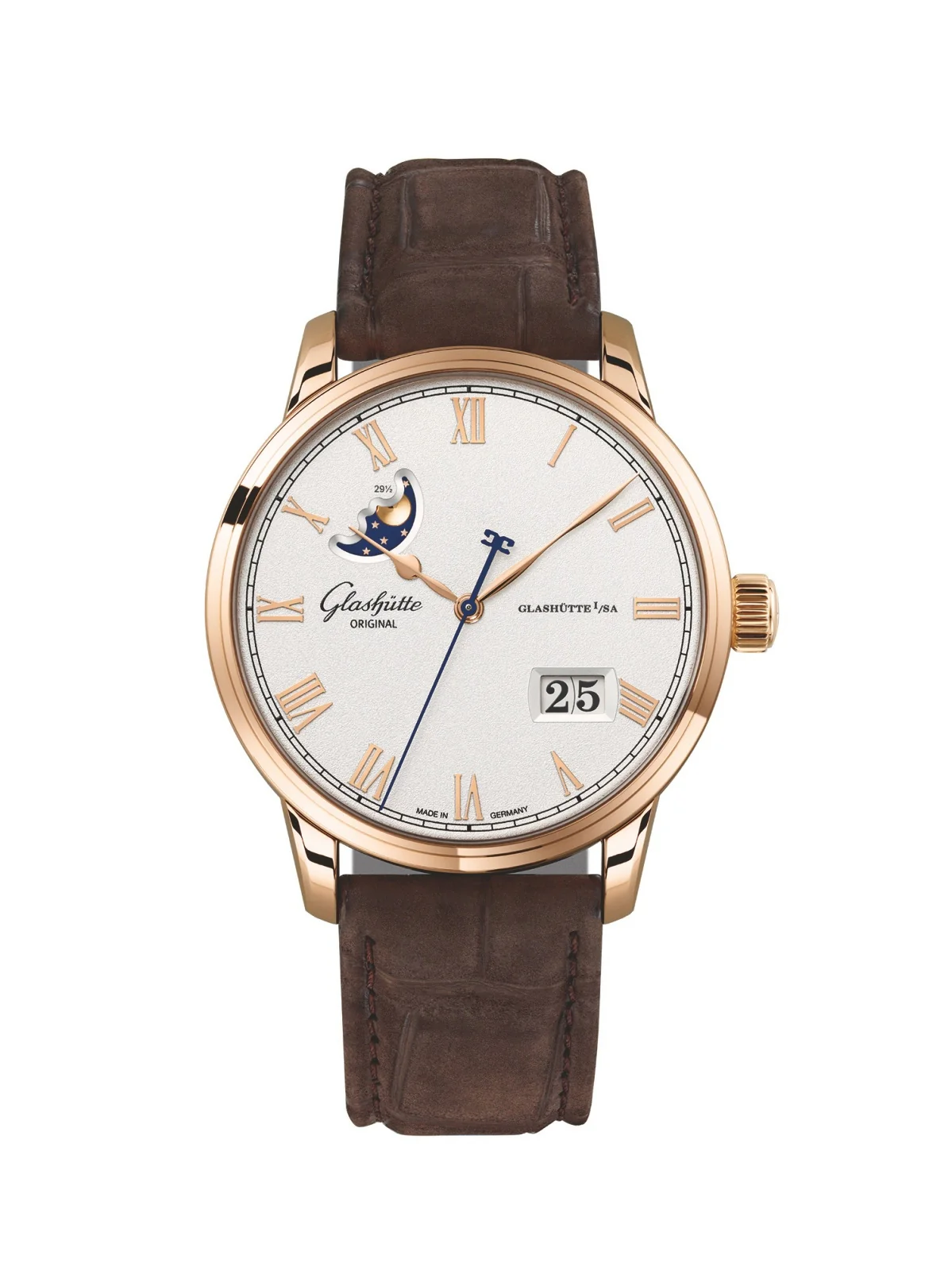 Glashutte Original Senator Excellence Panorama Date Moon Phase 18K Red Gold Men's Watch