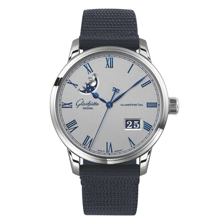 Glashutte Original Senator Excellence Panorama Date Moon Phase Stainless steel Men's Watch