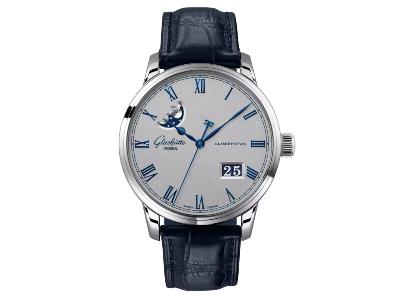 Glashutte Original Senator Excellence Panorama Date Moon Phase Stainless steel Men's Watch
