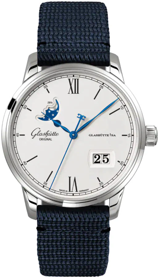 Glashutte Original Senator Excellence Panorama Date Moon Phase Stainless steel Men's Watch