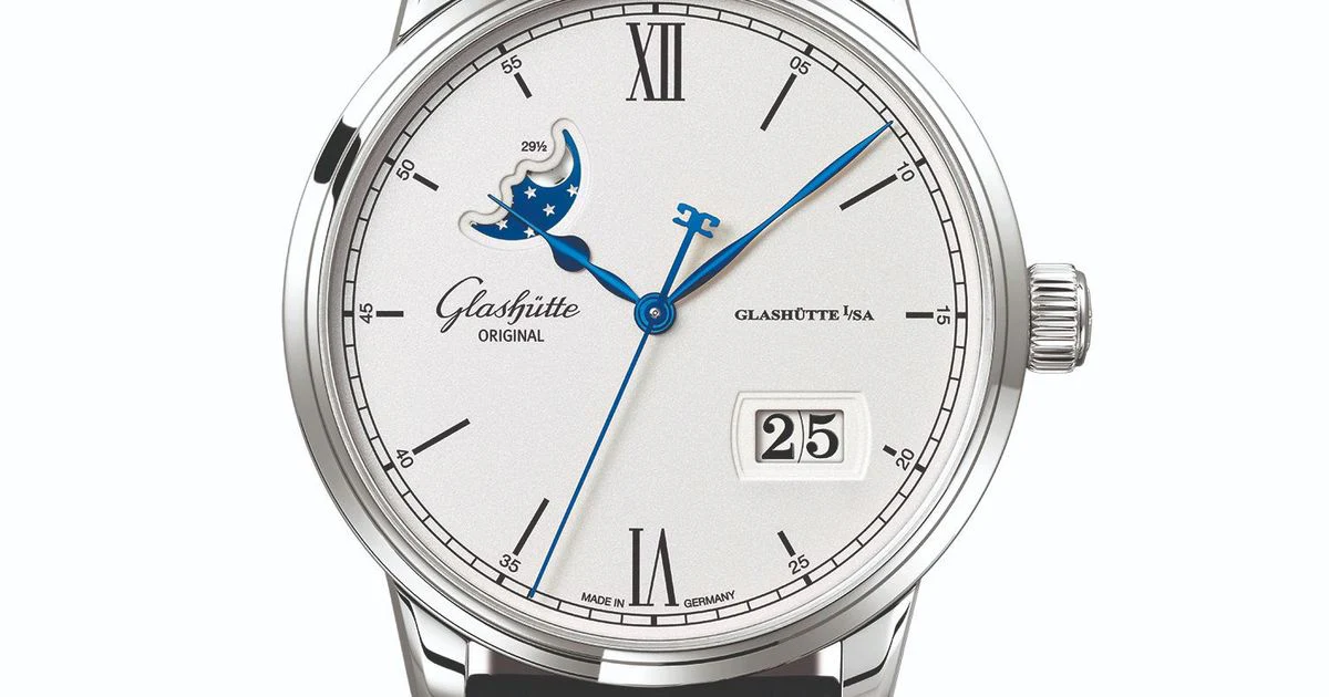 Glashutte Original Senator Excellence Panorama Date Moon Phase Stainless steel Men's Watch - Image 3