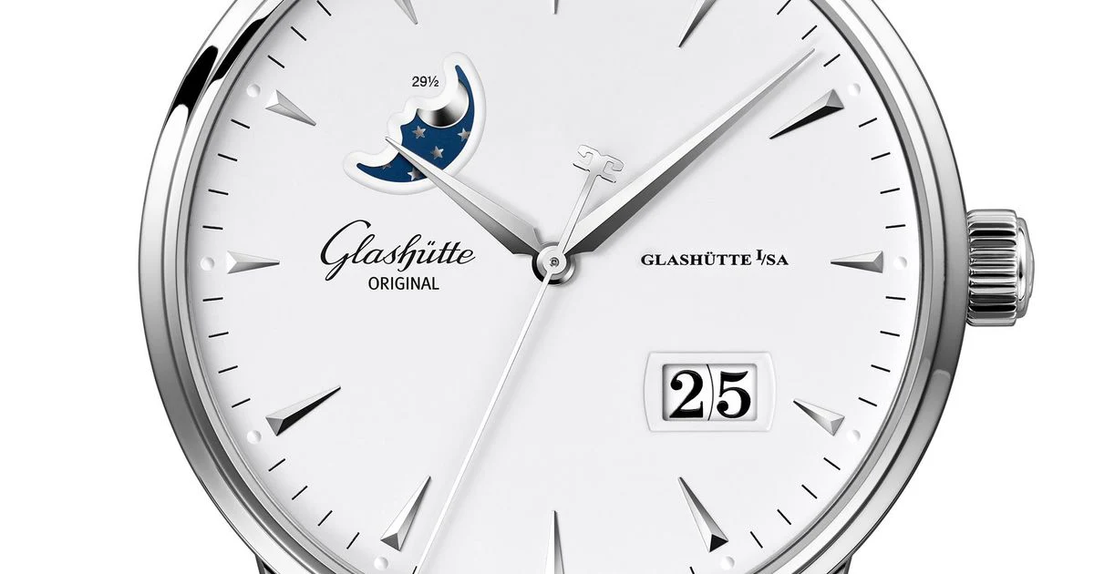 Glashutte Original Senator Excellence Panorama Date Moon Phase Stainless steel Men's Watch - Image 3