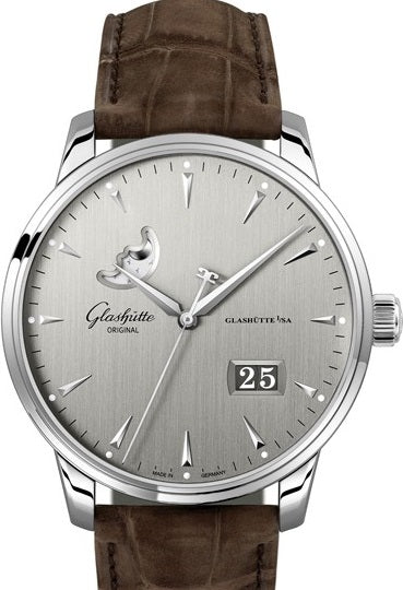 Glashutte Original Senator Excellence Panorama Date Moon Phase Stainless steel Men's Watch