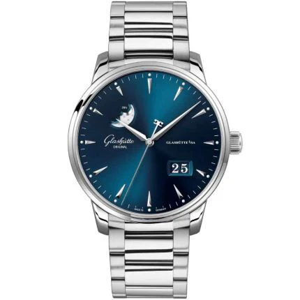 Glashutte Original Senator Excellence Panorama Date Moon Phase Stainless steel Men's Watch