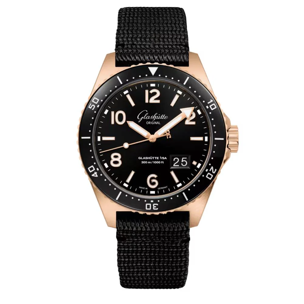 Glashutte Original Spezialist SeaQ Panorama Date 18K Red Gold Men's Watch