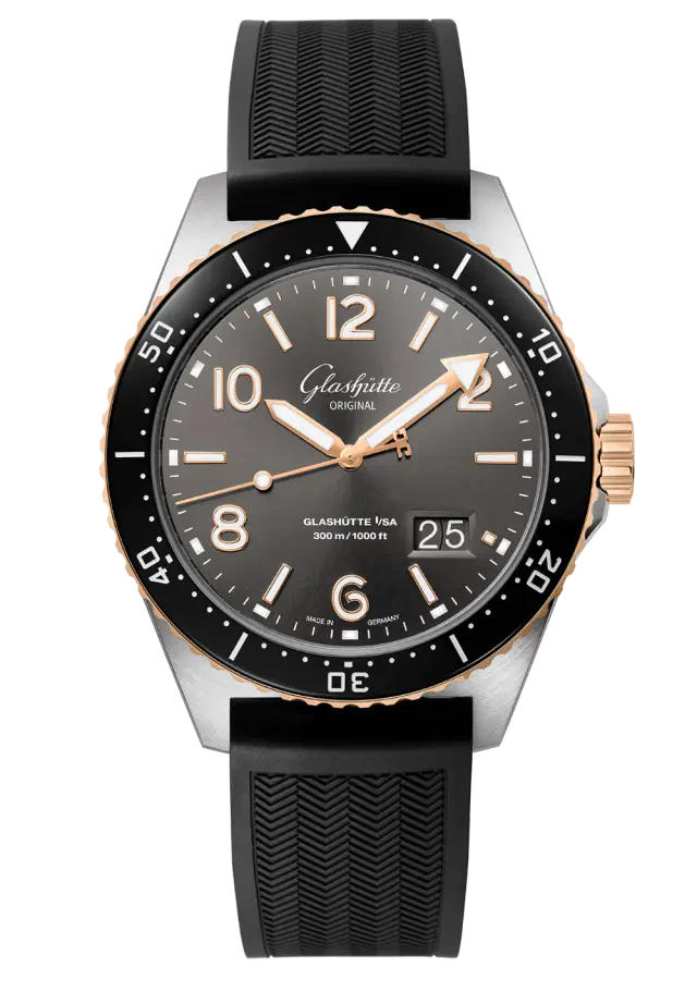 Glashutte Original Spezialist SeaQ Panorama Date Stainless steel & Red Gold Men's Watch