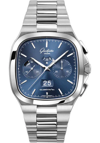 Glashutte Original Vintage Seventies Chronograph Panorama Date Stainless steel Men's Watch