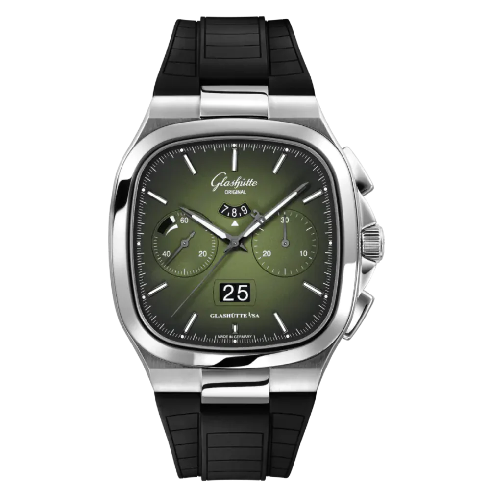 Glashutte Original Vintage Seventies Chronograph Panorama Date Stainless steel Men's Watch