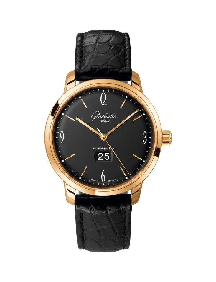 Glashutte Original Vintage Sixties Panorama Date 18K Rose Gold Men's Watch