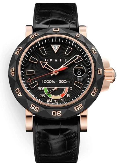 Graff Scuba Countdown DLC Stainless Steel & 18K Rose Gold Men's Watch