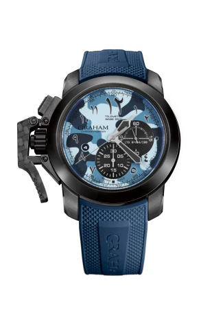 Graham Oversize Blue Camouflage Chronograph PVD Stainless steel Men's Watch