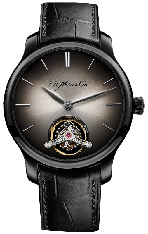 H.Moser & Cie Endeavour Dual Time Endeavour Tourbillon Titanium DLC Men's Watch