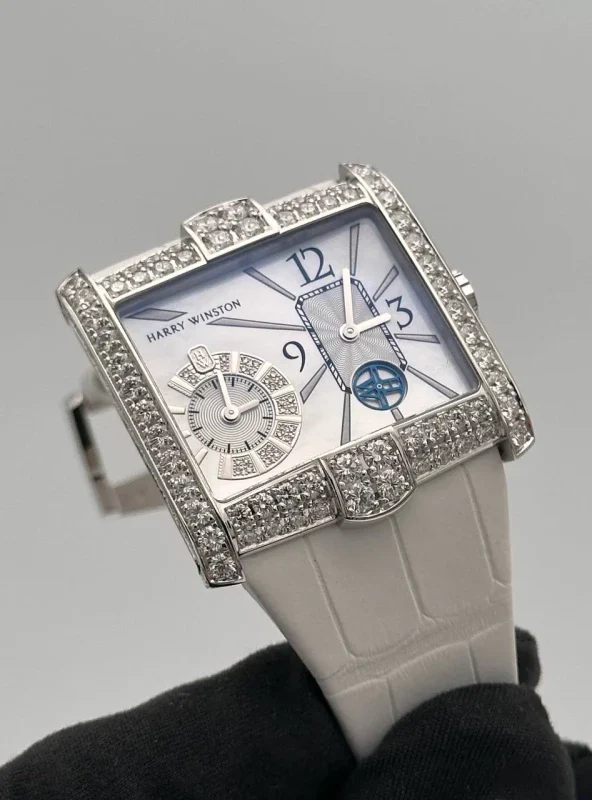 Harry Winston Avenue 18K White Gold & Diamonds Lady's Watch - Image 3