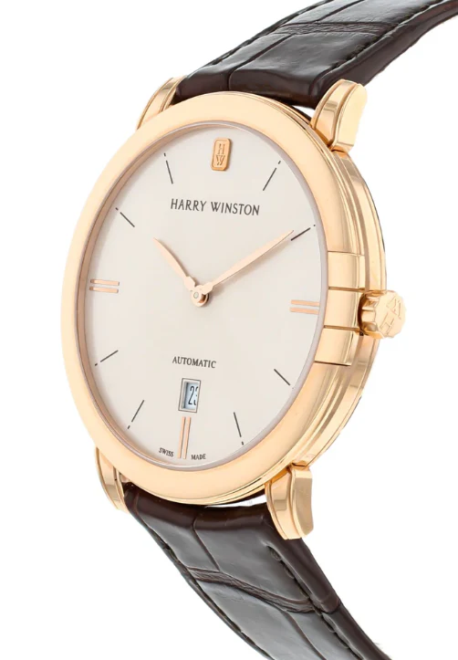 Harry Winston Midnight 18K Rose Gold Mens Watch - Image 3